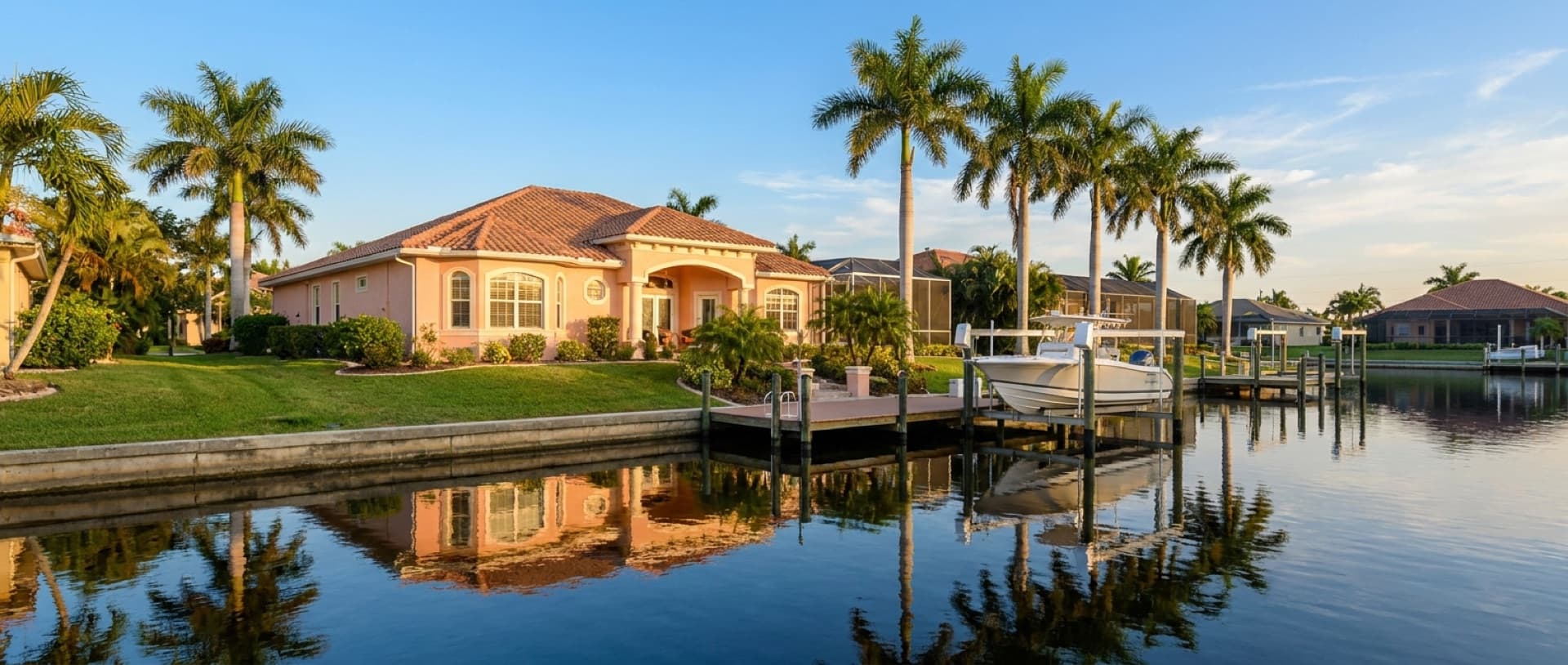 A waterfront neighborhood home